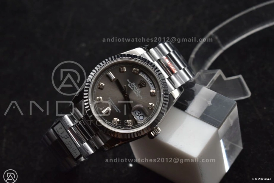 SS Best Grey 904L Diamond Weight) on Bracelet vr3255 750 Steel (Gain DayDate Edition Comfortable QF Dial President 36 V5 0419